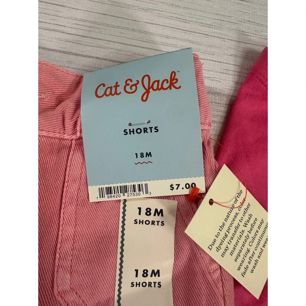 Cat & Jack Toddler Girls 18M Pink Shorts and Leggings Bundle NWT Tough Cotton